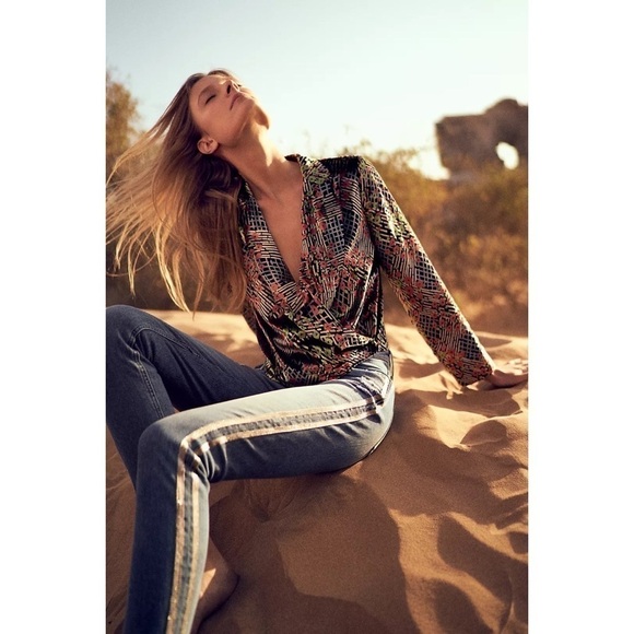 Anthropologie Ett:twa Blazer Velvet Wrap Multicolor Sz 00P - Picture 11 of 11